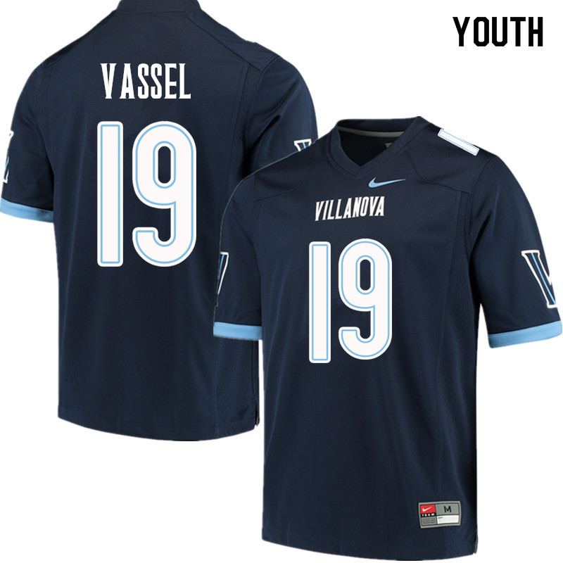 Youth #19 Terrell Vassel Villanova Wildcats College Football Jerseys Sale-Navy - Click Image to Close